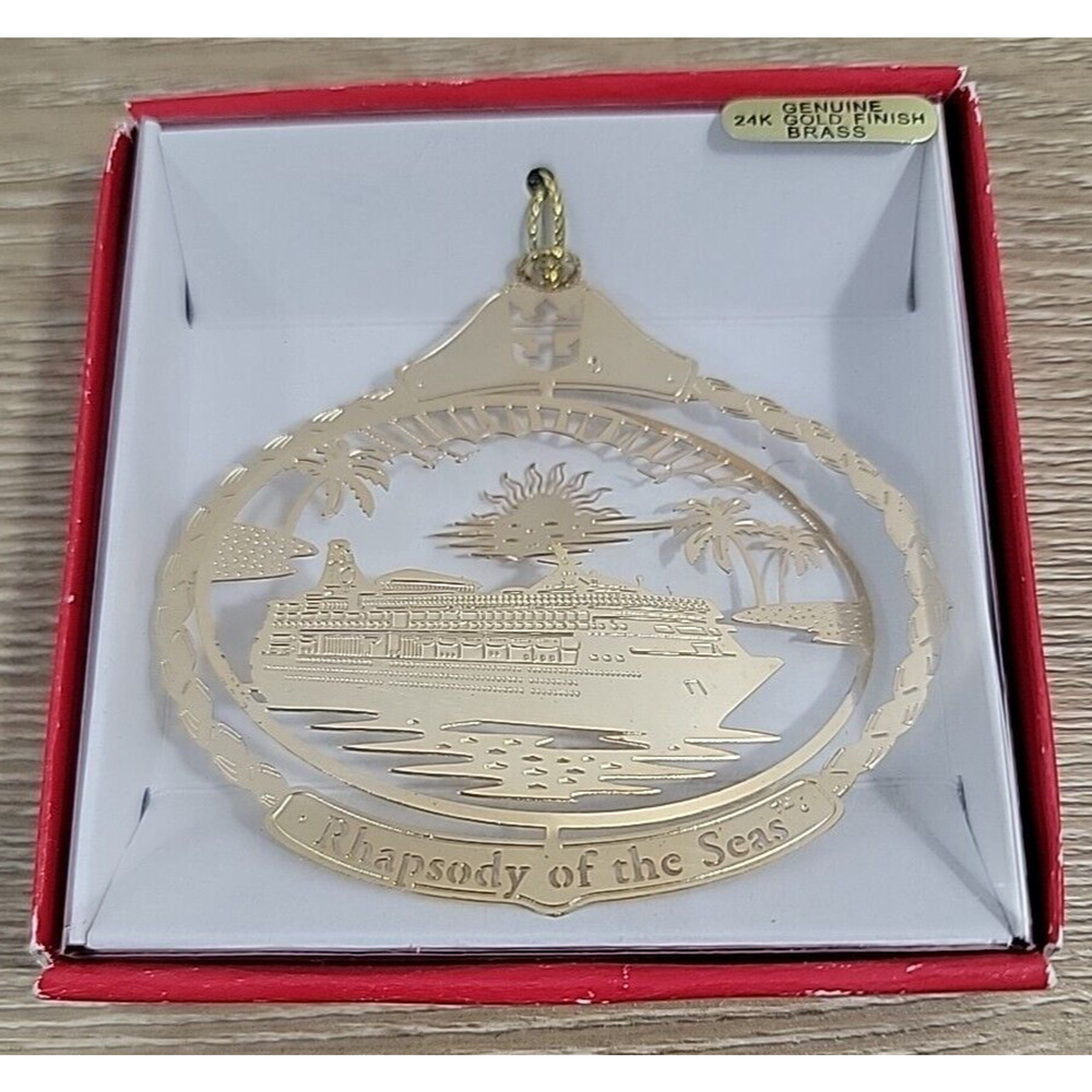 Nation's Treasures 4 3D Genuine 24K Gold Flashed Cruise Ship & 1 Ship Ornaments - Picture 9 of 12